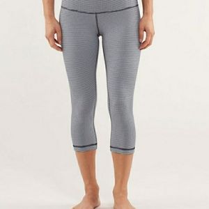 Lululemon Wunder Under Crop Blue Inkwell